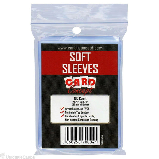 Card Concept Standard Size Soft Sleeves x100 : Fits Most TCG Cards
